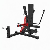 Appareil de Squat à Ciseaux Robuste à Charge de Plaques avec Rouleaux en Mousse et Plaques de Repose-Pieds pour l'Entraînement de Force en Salle de Sport Commerciale