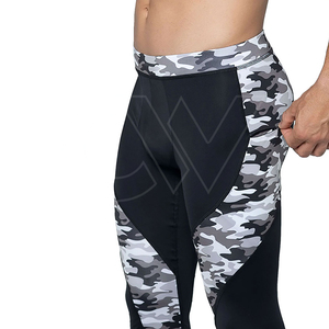 2024 hommes professionnel de haute qualité Compression Leggings en gros léger confortable taille moyenne impression tissu vêtements de sport - Product Image 6