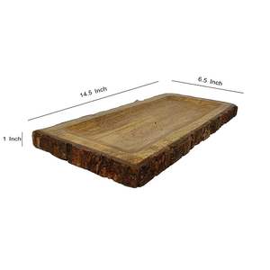 จานไม้สำหรับเสิร์ฟทำด้วยมือทำจากไม้ถาดเสิร์ฟขนมอบเค้กขนมอบทำจากไม้ - Product Image 4