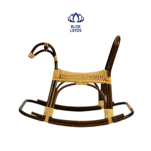 Cheval à bascule en rotin artisanal du Vietnam - Product Image 6