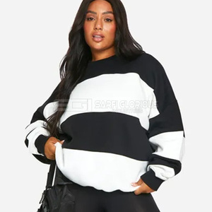 Sudaderas Extra Grandes para Mujer, Mezcla de Algodón y Poliéster, Sudaderas de Invierno Ecológicas de Secado Rápido, Manga Murciélago, Hombro Caído - Product Image 1