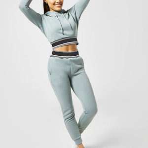 Sudaderas cortas de alta calidad para mujer, ropa de calle transpirable ligera hecha a medida, logotipo frontal de moda de invierno 100% algodón - Product Image 5