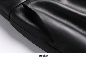 Venta caliente Pantalones de cuero de las mujeres de cuero de oveja de alta calidad Moto Mujeres Nuevo diseño Pantalones de cuero - Product Image 6