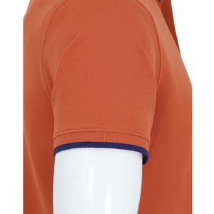 Polos pour hommes en coton véritable de qualité supérieure, combinaison de couleurs rouge et noir, col polo, impression de logo personnalisée - Product Image 5