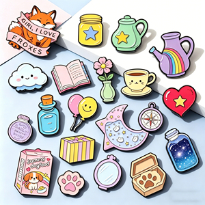 Badges en gros : Épingles en émail personnalisées plaquées or, mignonnes, emblèmes métalliques, badges de revers en émail avec logo personnalisé - Product Image 1