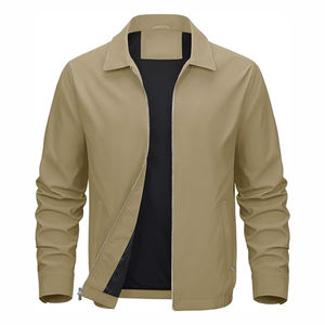 Blouson aviateur à séchage rapide pour hommes avec logo à capuche haut de gamme tendance pour la saison hivernale avec un design teint uni Perfect High Street Wear - Product Image 2