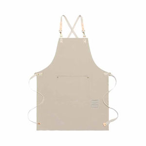 Delantal de lona de una pieza de nueva moda para cafeterías, estilo babero, Impresión de logotipo personalizado, impermeable, limpieza de alimentos - Product Image 3