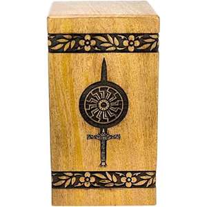 Urnas conmemorativas de madera hechas a mano para cenizas humanas adultas Estilo europeo Funeral Crematorio Bolsa de satén Entierro o recuerdo conmemorativo - Product Image 2