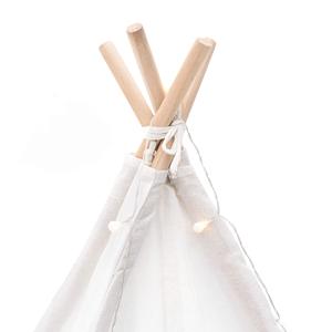 Tipi Montessori Indio ROBINCOOL Blanco, Carpa de Juego Infantil con Luces y Alfombra para Pequeños Exploradores - Product Image 3