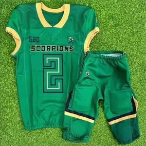 Uniformes de football américain sur mesure, taille XL, haute qualité, respirants, en polyester, antibactériens, séchage rapide, logo personnalisé - Product Image 3