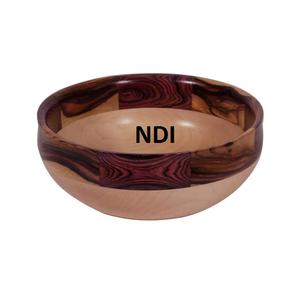 Vajilla para el hogar, decoración de mesa, cuenco de madera para servir frutas o ensalada, sopa o fideos, cuenco para servir con diseño de incrustaciones de hueso - Product Image 2