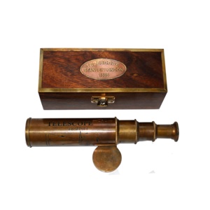 Arrivée fraîche en laiton Antique télescope trépied Marine support télescope cadeau article boîte en bois télescope avec laiton Antique Unique - Product Image 5