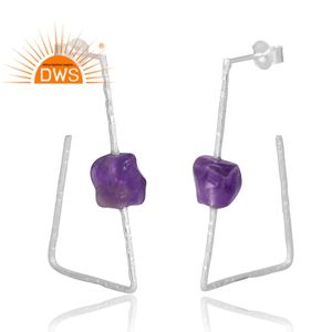 QBest diseño 925 plata esterlina amatista Natural piedra preciosa colgante pendiente diseño personalizado joyería para mujer regalo para ella - Product Image 3