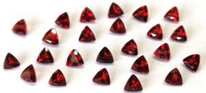 Grenat Naturel Trillion Facettes 4mm-Grenat Rouge Lâche Qualité Supérieure - Product Image 5