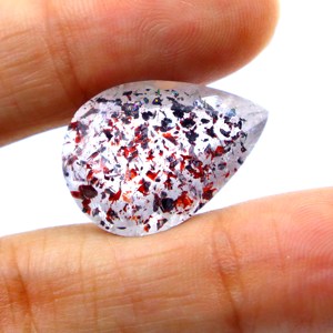 Lepidocrocite พลอยอเมทิสต์รูไทล์ทรงลูกแพร์ตัดจากธรรมชาติเครื่องประดับอัญมณีหลวมทำด้วยมือคุณภาพสูง - Product Image 2