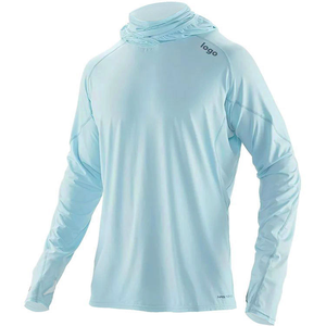 Camisa de Pesca de Secado Rápido UPF 50 Personalizada de Talla Grande con Capucha y Protección UV de Manga Larga Unisex - Product Image 2