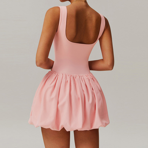 Robe de tennis plissée pour femmes en gros avec short intérieur séchage rapide et haute élasticité vêtements de sport Fitness robe de sport pour les femmes - Product Image 5