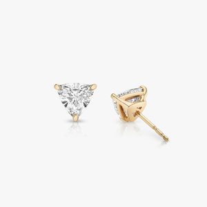 925 <b>Sterling</b> <b>Silver</b> Rose Gold Plated Moissanite <b>Pearl</b> Stud <b>Earrings</b> for Women's Weddings/Engagements - Product Image 2