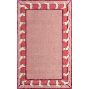 Alfombra de Lana y Viscosa Tejida a Mano Roja y Naranja Jaipur Wunderkammer Top-107 con Diseño Novedoso para Uso Doméstico - Product Image 1