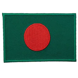 Vlaggen Bangladesh Land Vlag Geborduurde Blazer Badge Patch, Bangladesh Vlag Patch, Bangladesh Borduurvlag