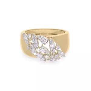 Anillo de Bodas de compromiso de oro amarillo de 10K/14K/18K de diamante cultivado en laboratorio de corte redondo clásico de suministro directo de fábrica para mujer - Product Image 3