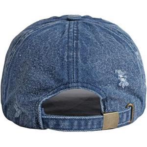 หมวกผ้ายีนส์สีซีดสำหรับสวมใส่ได้ทุกวันมีปีกเป็นฝอยทำจากผ้าฝ้ายนุ่มปรับได้สไตล์ใหม่2025 - Product Image 5