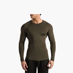 Camiseta Deportiva de Manga Larga para Hombre, con Logotipo Personalizado OEM, Compresión, Transpirable, Ecológica, de Secado Rápido, Producción al por Mayor - Product Image 2