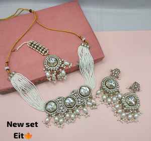 Indan Wholesale 2024 Latest Fashion Traditional Gold Plated Pearl Choker <b>Necklace</b> <b>Set</b> <b>for</b> <b>Women</b> - Product Image 3