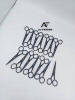 Ciseaux à cils de couleur noire mate Ciseaux à ongles à cuticules en acier inoxydable Ciseaux de manucure noirs au plasma avec logo personnalisé