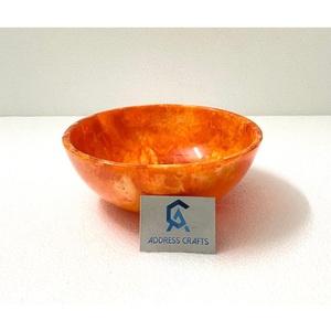 Vente directe d'usine, plateaux en résine, vaisselle, bol, bol à fruits en résine marbrée, vaisselle, couverts, assiettes, saladier - Product Image 3