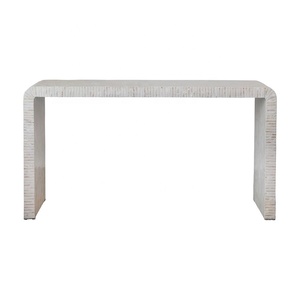 Table basse de luxe en forme de serpillière avec incrustation de perles, fabriquée à la main, Design OEM, plusieurs tailles, Logo personnalisé - Product Image 4
