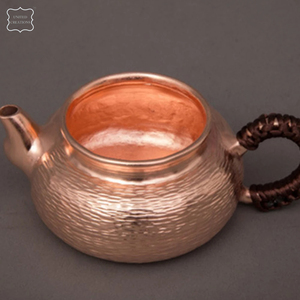 กาน้ำชาทำจากทองแดงบริสุทธิ์แบบโบราณกาน้ำชาโลหะแกะสลักทำด้วยมือสำหรับต้มน้ำกาน้ำชาพร้อมชุดน้ำชาทองเหลือง - Product Image 5