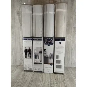 Rollos de papel tapiz autoadhesivo Scott Living, lote de 4 Urban Shiplap, PVC blanco, rayas modernas, Damasco Floral, dormitorio, ignífugo - Product Image 1