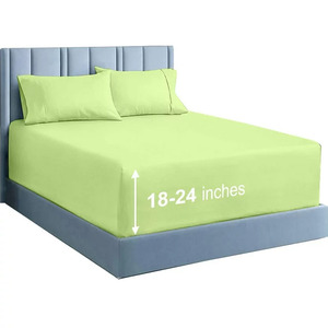 Ensemble housse de couette King Size de luxe Simple couette couette motif imprimé fil naturel lavé coton draps taies d'oreiller maison hôtel - Product Image 1