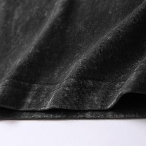 เสื้อยืดเรโทรผู้ชายคุณภาพสูงเสื้อยืดคอกลมผ้าฝ้ายขนาดใหญ่สำหรับผู้ชายเสื้อยืดทรงยาวฟอกสีลายกรดแนววินเทจสำหรับผู้ชาย - Product Image 2