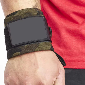 Meilleures pull-ups entraînement poignets haute élasticité Logo personnalisé antidérapant respirant pour Velcro Gym Fitness sécurité couleur marron - Product Image 4