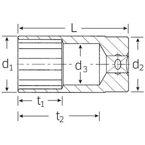 Douilles longues Stahlwille 1/2'' taille métrique - Product Image 2