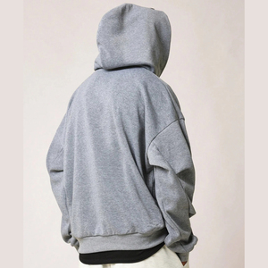 เสื้อฮู้ดสวมหัวแนวสตรีทสวมใส่สบายใส่100% พิมพ์ลายผ้าฝ้ายระบายอากาศได้ดีป้องกันรอยยับใส่ลำลองใส่สบายดูเท่ - Product Image 6