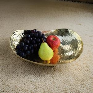 จานชามโลหะเคลือบเงาสำหรับใส่ผลไม้จานสีทองเครื่องใช้บนโต๊ะอาหารงานปาร์ตี้ดีไซน์ทันสมัยหรูหรา - Product Image 6