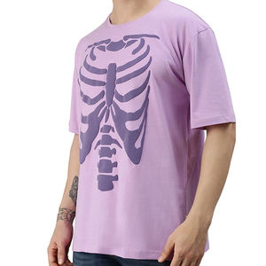 T-shirts surdimensionnés à épaules tombantes 100% coton en vrac T-shirt personnalisé de coupe régulière imprimé Streetwear vierge impression numérique - Product Image 3