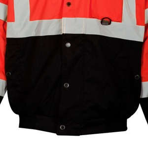 Hi Vis Red Lightweight & Durable Men's Reflective Safety Bomber Jacket Workwear a la venta por Wish Tell International - Product Image 3