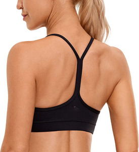 Soutien-gorge de sport dos nu rembourré pour yoga et fitness, col en U, long, à maintien élevé, amovible, séchage rapide - Product Image 5