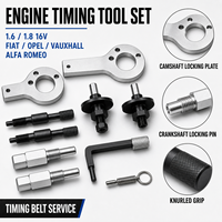 Kit d'outils de calage moteur pour Fiat Opel Vauxhall Alfa Romeo 1.6 1.8 16V, avec blocage d'arbre à cames et d'arbre à vilebrequin, et courroie de distribution, pour réparation automobile