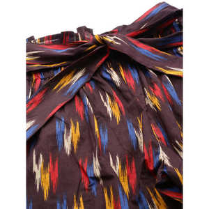 Pantalon décontracté en coton imprimé ikat pour femme - Product Image 3