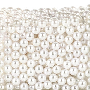 BEPR32IV - Perles en plastique imitation nacre non percées, couleur ivoire moyen - 1/2, 14 mm - Product Image 3