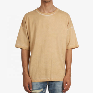 Camiseta de hombro caído para hombre, Camiseta con estampado de gran tamaño personalizado, Camiseta de cuello redondo con hombros caídos para hombre - Product Image 4