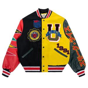 Alta calidad personalizada ODM OEM hombres College Street Casual Varsity chaquetas de béisbol bordado Letterman diseño de logotipo frontal - Product Image 1