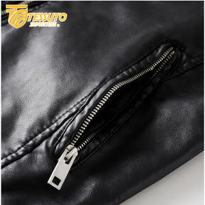 Meilleure qualité hommes veste en cuir noir mode veste en cuir pour hommes respirant classique collège Style Tessuto vestes en cuir - Product Image 5