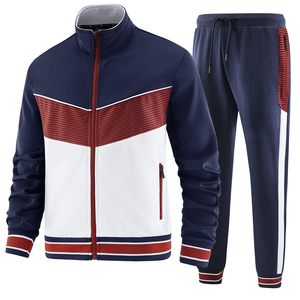 Haute qualité personnalisé 100% coton sweat à capuche zippé jogger ensembles sweats survêtements Streetwear respirant unisexe 2 pièces ensemble pour hommes - Product Image 3