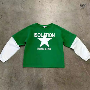 เสื้อยืดสองชั้นแขนยาวทันสมัยใส่สบายสีตามสั่ง - Product Image 2